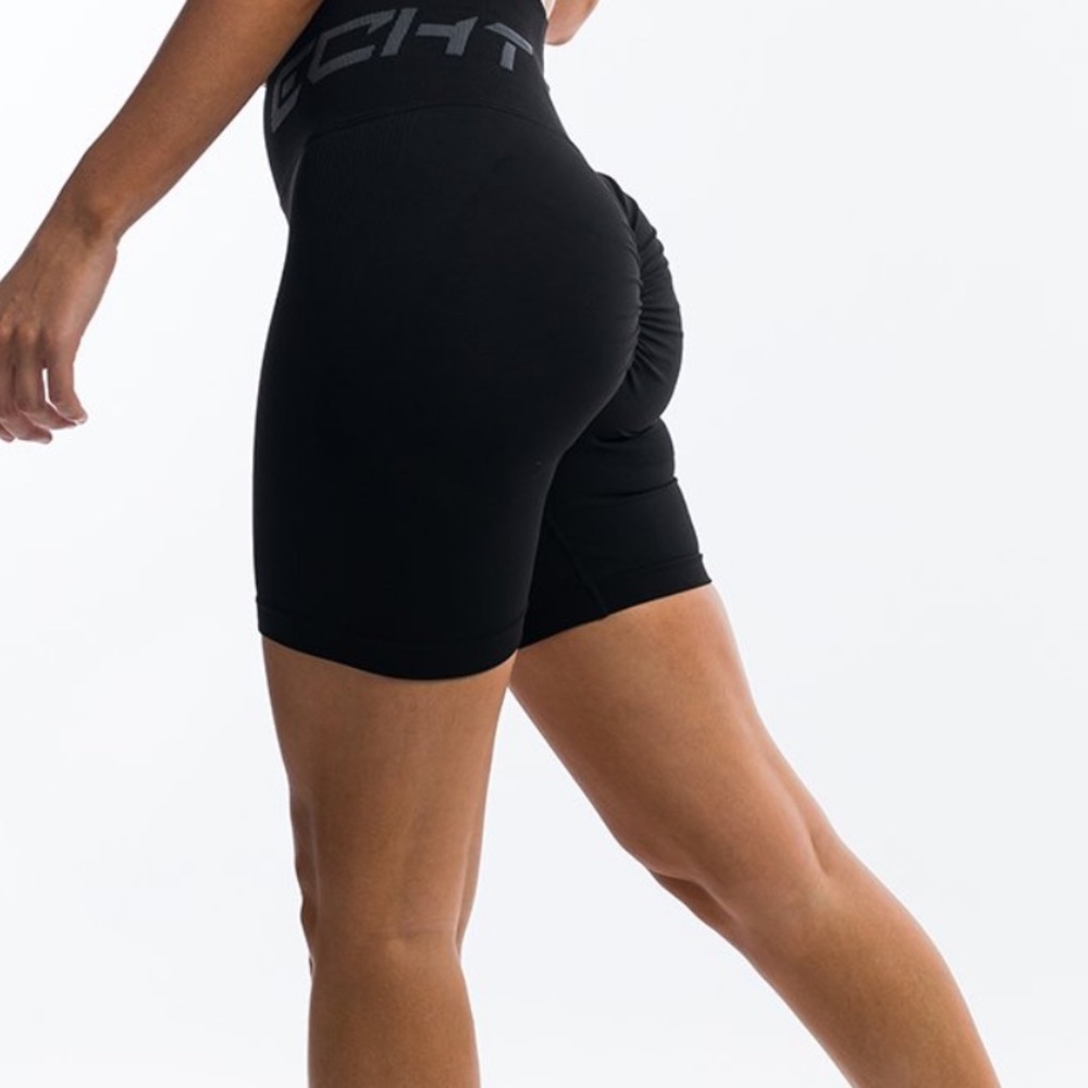 ECHT Arise Scrunch Shorts-Pirate Black-Size Small
